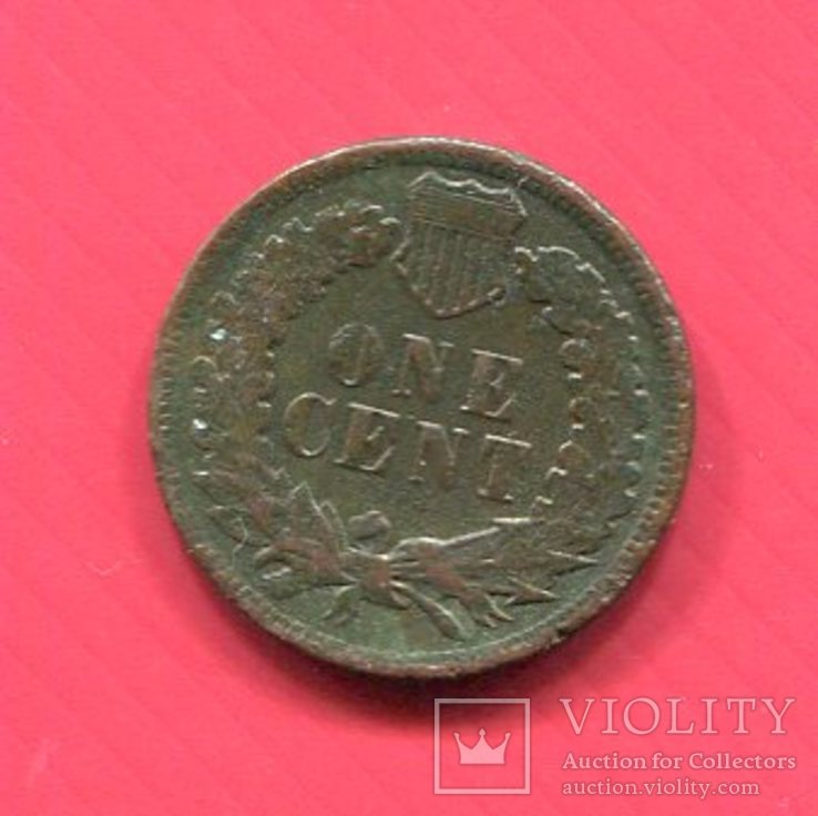 США 1 цент 1907 Индеец, фото №3