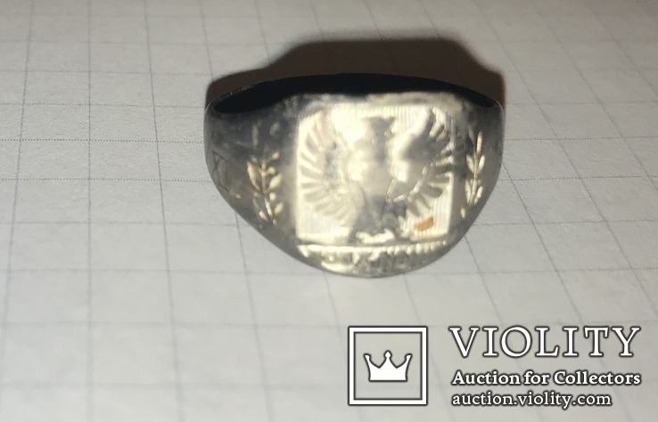 Срібний перстень , патріотика , з орлом і надписом «Бог з нами», фото №4