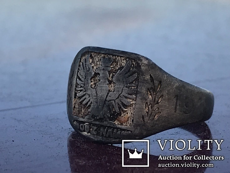 Срібний перстень , патріотика , з орлом і надписом «Бог з нами», фото №6