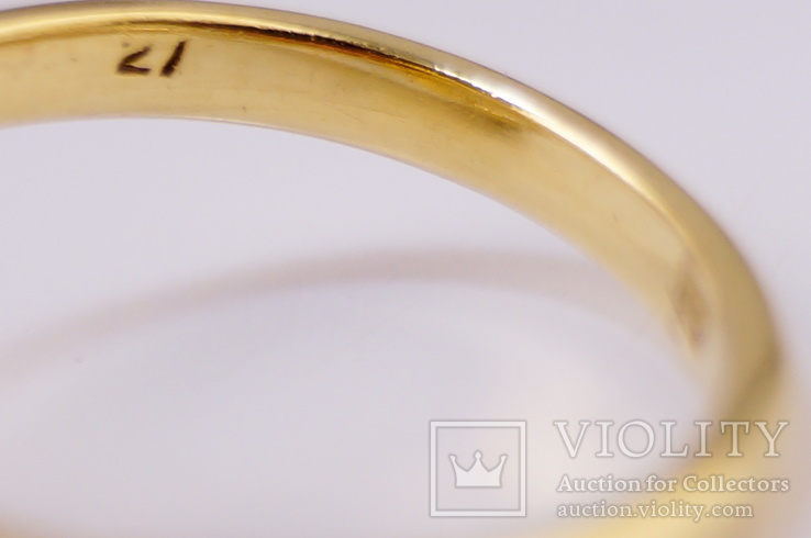 Золотое кольцо 750 с бриллиантами 0, 4 карат, фото №7