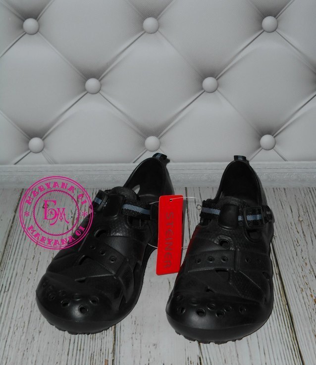 Удобные кроксы, аквашузы Steiner черные 41 размер, фото №4