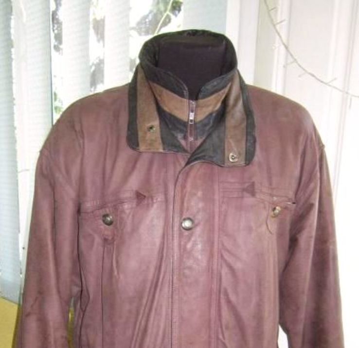 Большая утеплённая кожаная мужская куртка. Германия. Лот 642, numer zdjęcia 9
