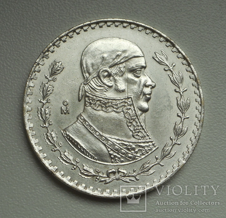 Мексика, 1 песо 1963, серебро, фото №2