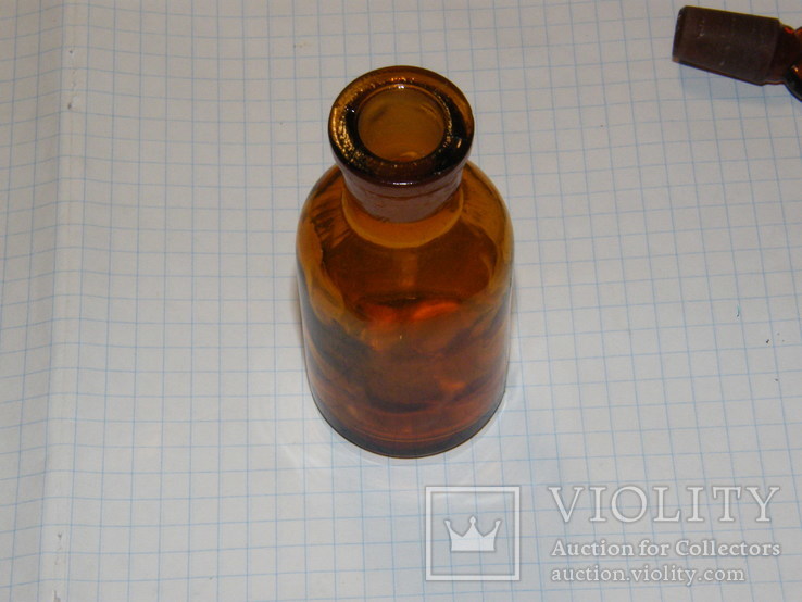 Аптечная бутылочка со стеклянной пробкой., фото №5