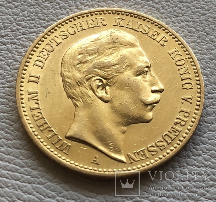 20 марок 1904 год Германия Пруссия золото 7,96 грамм 900’