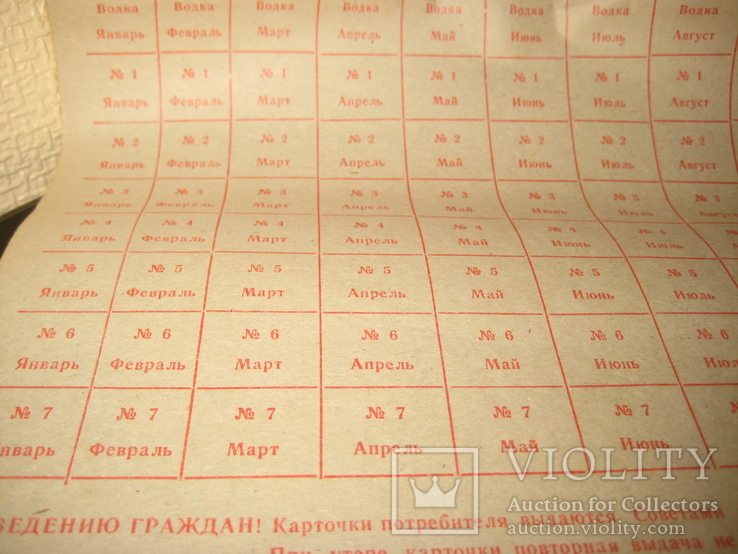 Карточка потребителя Ялтинского Горисполкома . г. Ялта 1992 года., фото №10