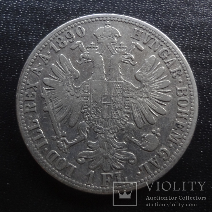 1 флорин 1890  Австро-Венгрия  серебро    (,I.6.5)~, фото №2