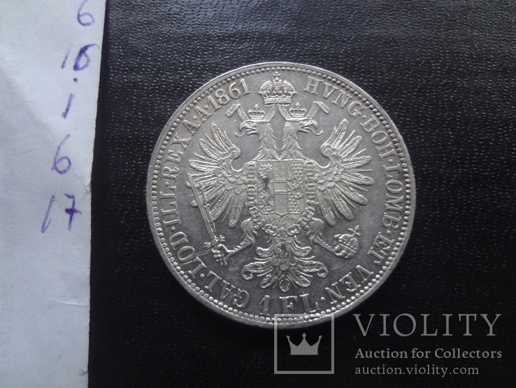 1 флорин 1861  Австро-Венгрия  серебро    (,I.6.17)~, фото №5