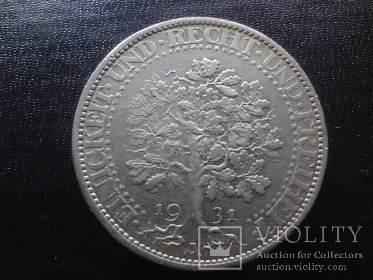 5 марок  1931 Германия  серебро    (2.3.1)~, фото №2