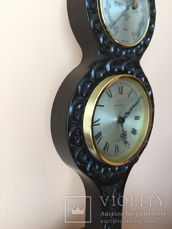 Барометр, Термометр,кварцовий годинник.Німеччина ГДР., фото №10