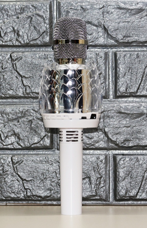 Беспроводной караоке микрофон Bluetooth Q101 с подсветкой, фото №5