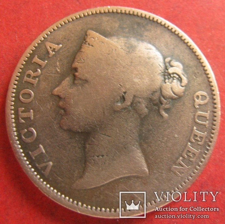 Британська Індія ( Ост-Індійська компанія) 1 цент 1845, фото №3