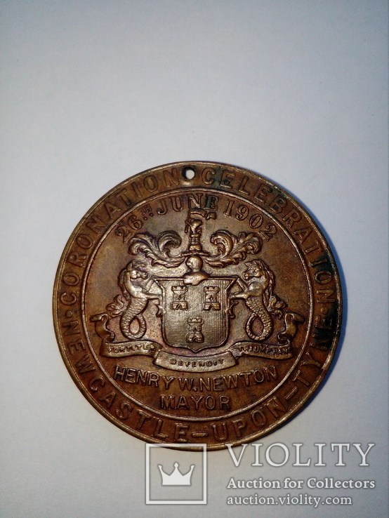 Памятная коронационная медаль Эдуард VII Великобритания, фото №7