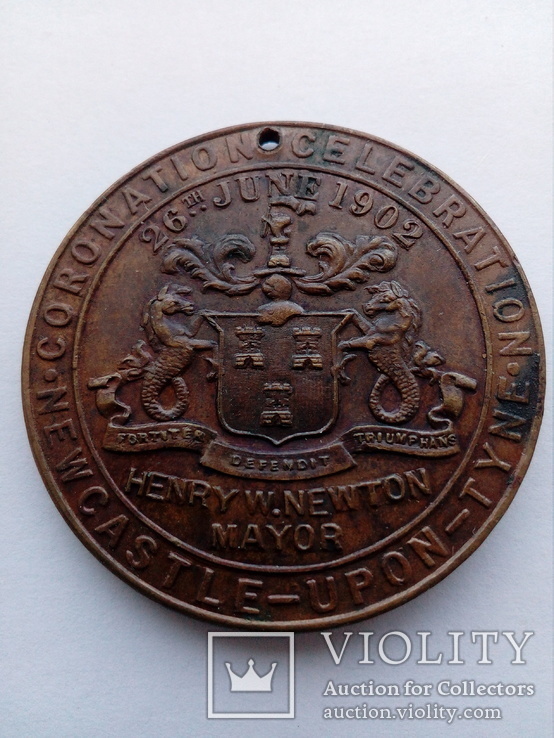 Памятная коронационная медаль Эдуард VII Великобритания, фото №8