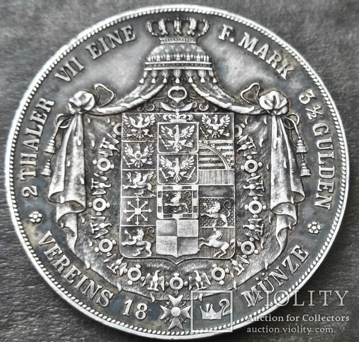  Двойной Талер 1845 Пруссия,Фридрих Вильгельм IV  серебро, фото №3