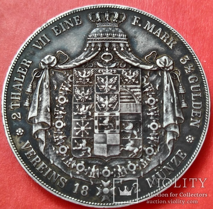 Двойной Талер 1845 Пруссия,Фридрих Вильгельм IV  серебро, фото №13
