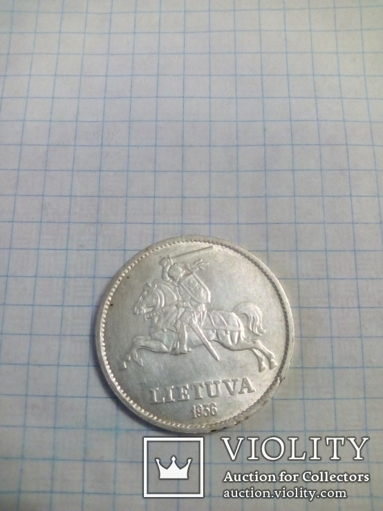 Монета 10 Desimts litu 1936 год., фото №2