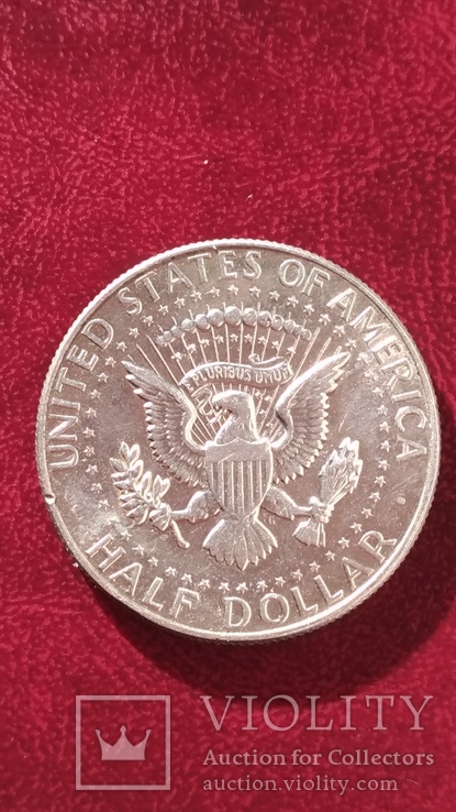 50 центов (1/2 доллара, half dollar) 1967 года (Кеннеди). Серебро., фото №5