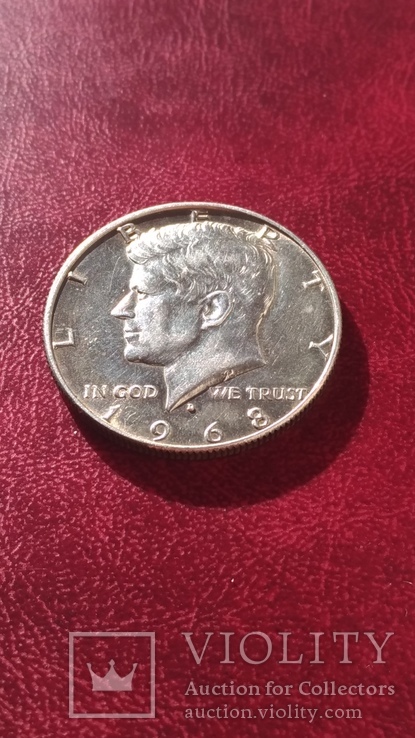 50 центов (1/2 доллара, half dollar) 1968 года (Кеннеди). Серебро., фото №3
