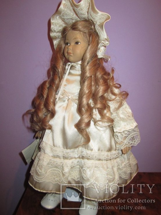 Уникальная фарфоровая кукла от Heidi Ott Хайди Отт натуральные волосы, фото №6
