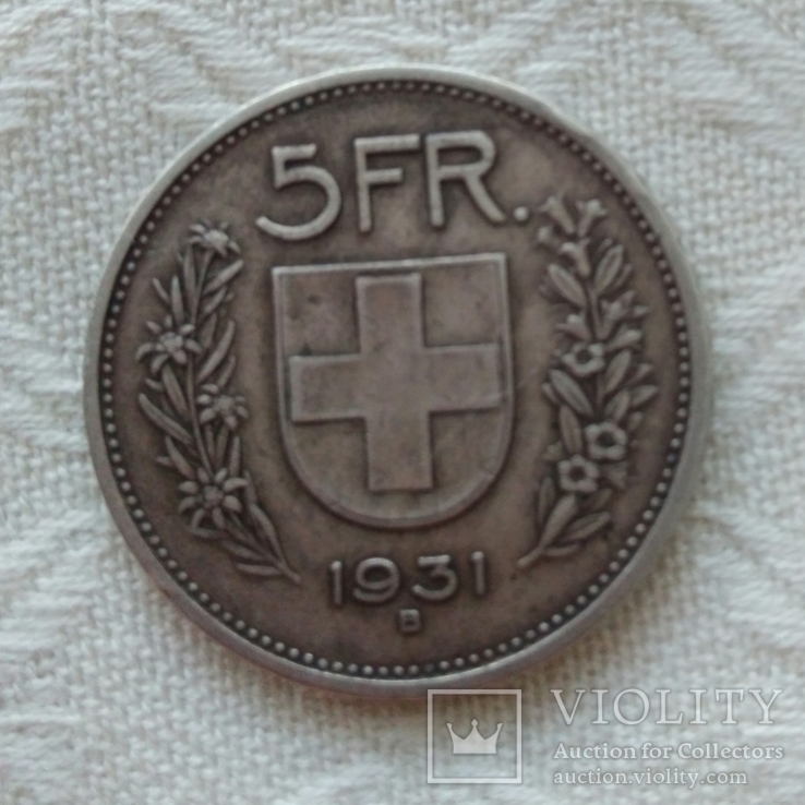 5 франків 1931 року, фото №2
