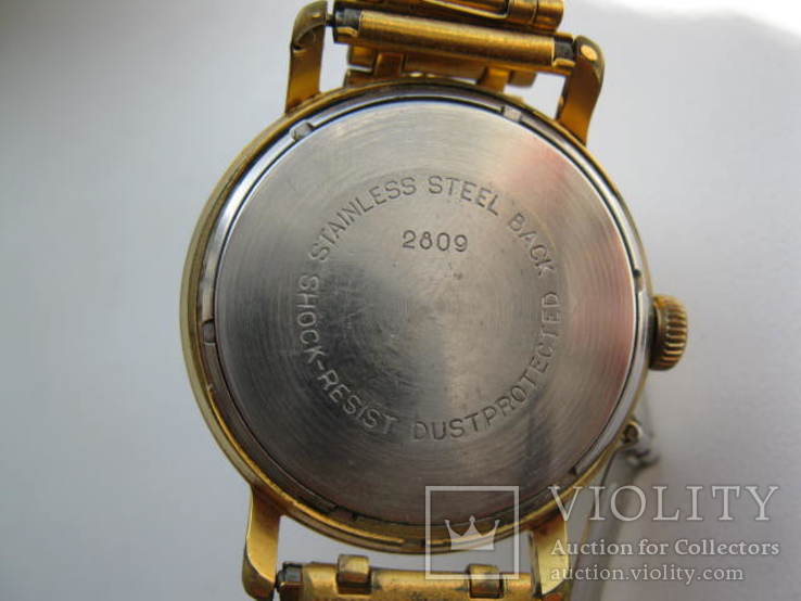 Часы Восток Прецизионные 2809 СССР Позолоченные Au-20 22 камня Позолоченный механизм, фото №7