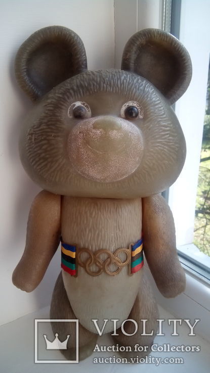 Олимпийский мишка горбик 40см игрушка СССР, фото №8