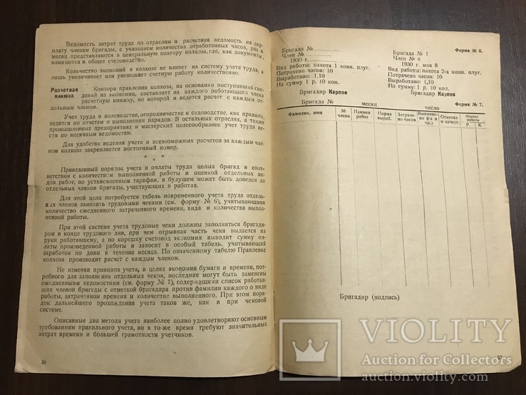 1930 Организация Труда и управление в Колхозах, фото №8