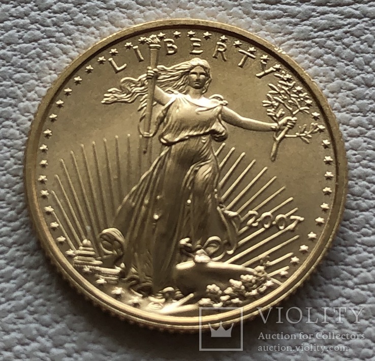 5 $ 2007 год США золото 3,39 грамм 917’