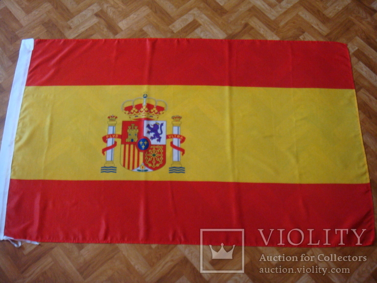 Большой флаг Испании с гербом, фото №2
