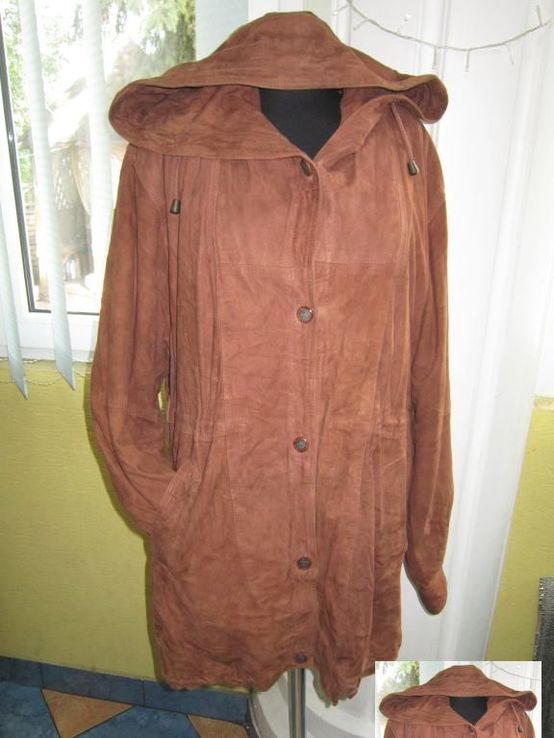 Стильная женская кожаная куртка с капюшоном YORN. Франция. Лот 627, numer zdjęcia 2