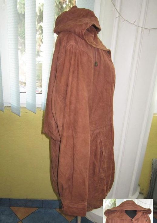 Стильная женская кожаная куртка с капюшоном YORN. Франция. Лот 627, фото №4