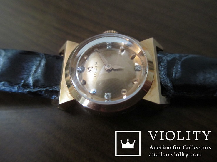 Zegarek Swiss Omega. Złoto próba 750. diamenty. w podróży., numer zdjęcia 2