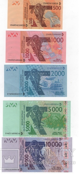 West Africa Mali Зап. Африка Мали D 500 1000 2000 5000 10000 Francs 2018 - 2019 UNC, фото №2