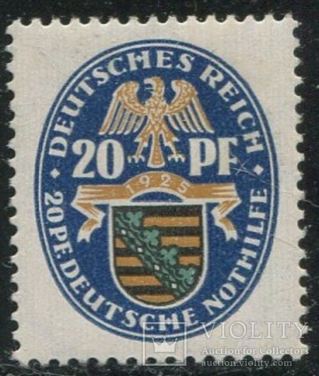 1925 Рейх Веймар герб Саксония, фото №2