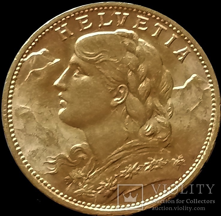 20 франків 1914 року, Швейцарія