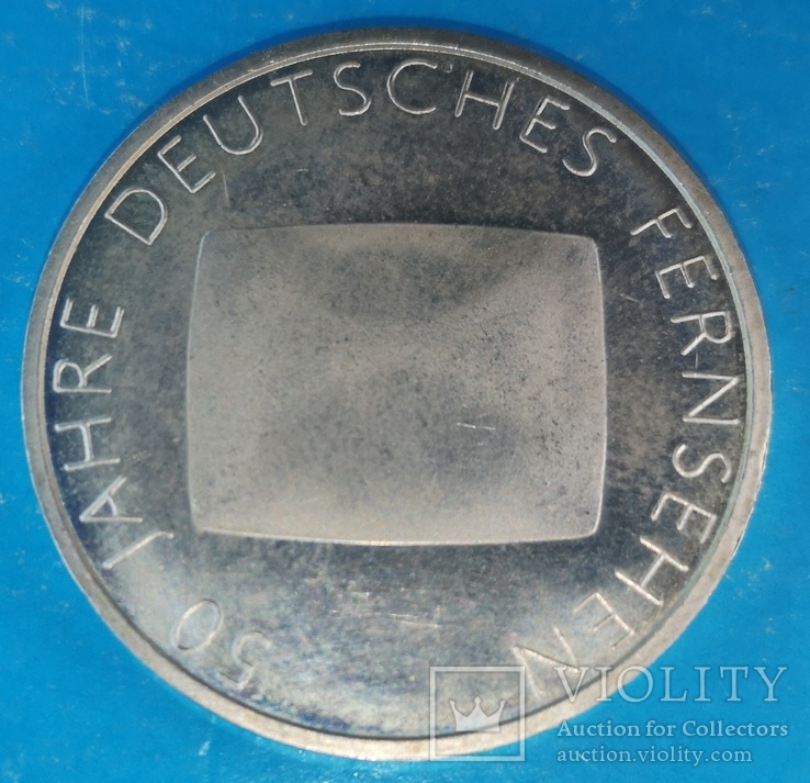 Германия 10 евро 2002 50 лет немецкому телевидению, фото №2