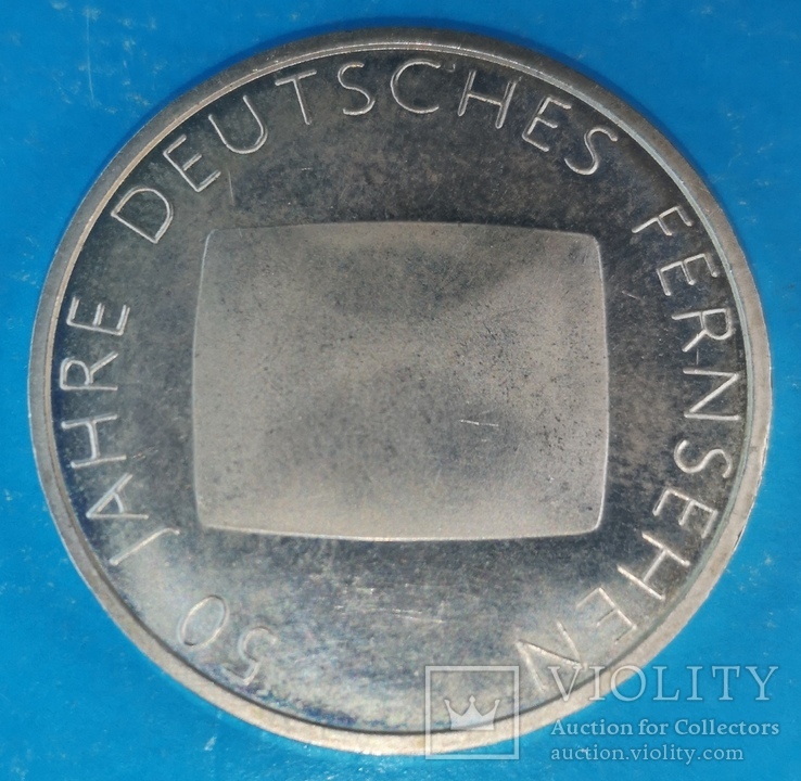 Германия 10 евро 2002 50 лет немецкому телевидению, фото №4