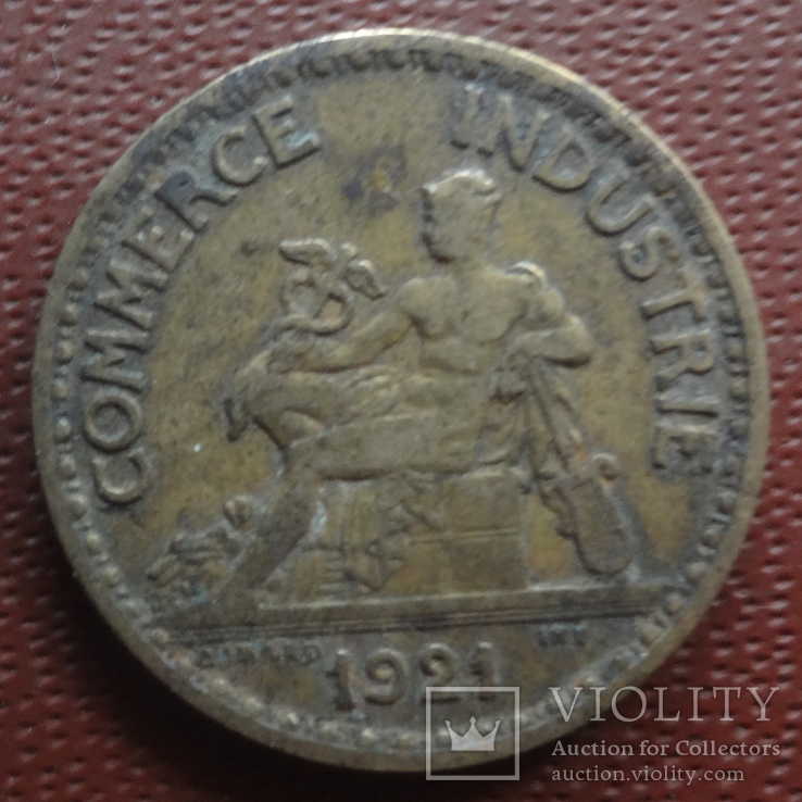 1 франк  1921  Франция   (,I.3.20)~, фото №2