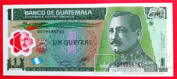 Гватемала 1 кетцель 2012 UNC , 76