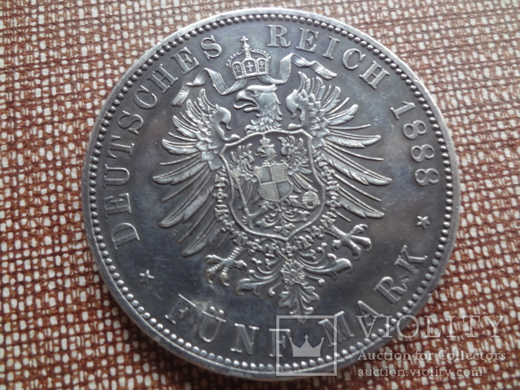 5 марок 1888  Германия, фото №4