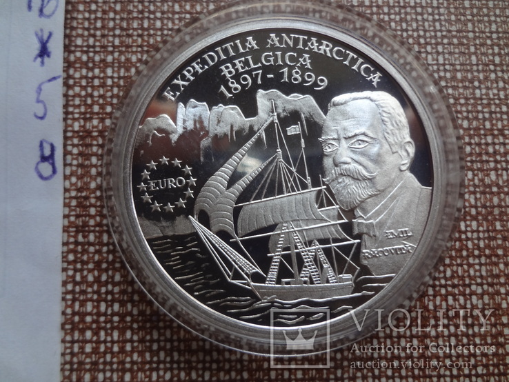 100 лей 1999 Румыния экспедиция в Антарктику  серебро  (Ж.5.8) ~, фото №5