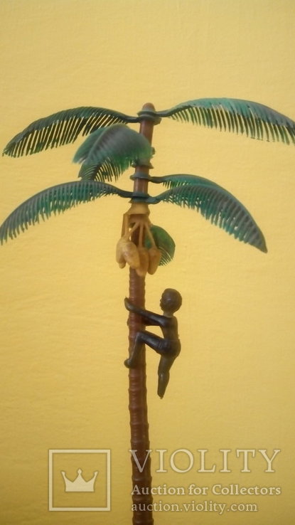 Сувенир пальма с негритенком и бананами СССР, фото №2