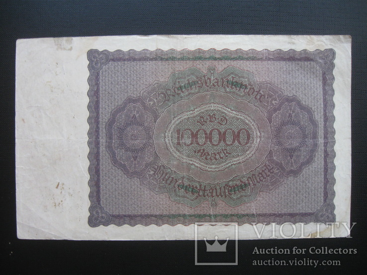 100000 марок 1923 г.в. Германия, фото №3