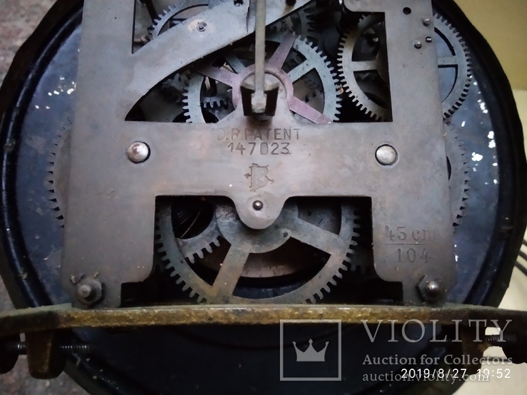  Настенные часы с боем D.R. Patent Германия начало 20го  века ‘‘ # 147023, фото №9