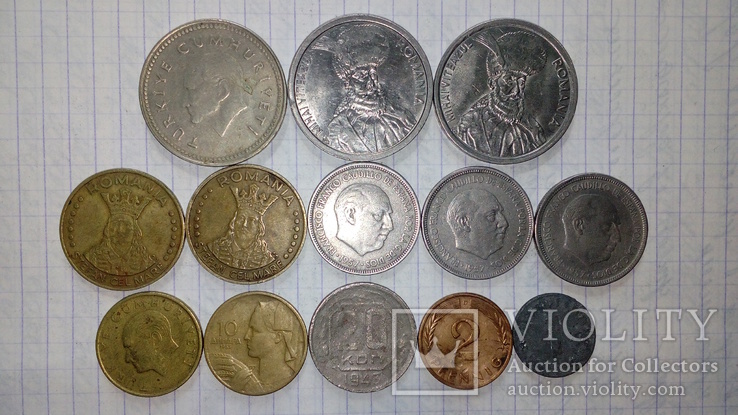 Монеты Европы  13 шт
