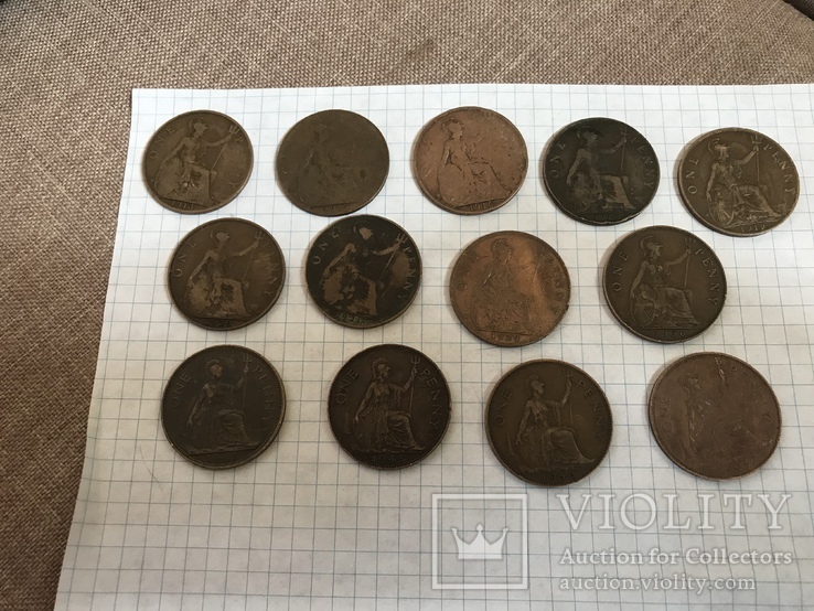 One penny погодовка 13 монет, фото №5