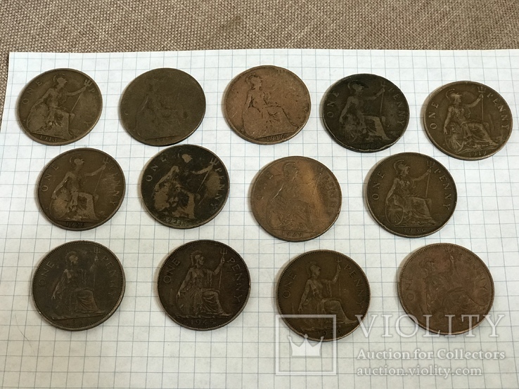 One penny погодовка 13 монет, фото №7