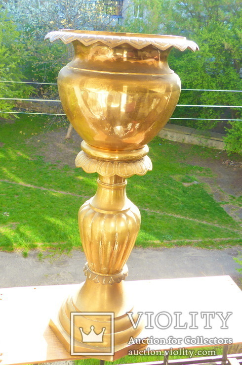Ваза - напольное кашпо - бронза - 6,7 кг - германия - 66 см -, фото №2