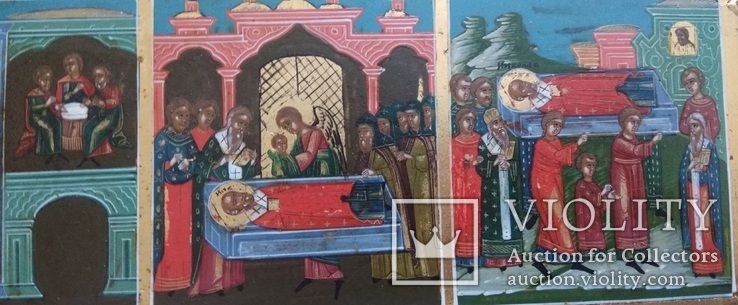 Икона Св. Николая в житии (35 х 31 см), numer zdjęcia 8